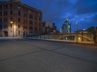 Metropolitan Area at Dawn: City Street Light Illuminating the Open Space