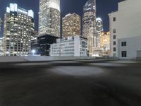 Metropolitan Cityscape: Night Skyline of an Urban Metropolis