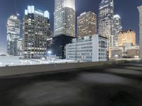 Metropolitan Cityscape: Night Skyline of an Urban Metropolis