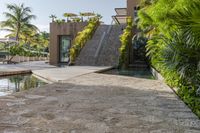 Mexico Resort: Swimming Pool with Palm Trees