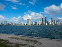 the view of downtown miami in the background from lake concoctione in miami