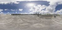 this is an upside down photo of a commercial space of a supermarket located on a concrete ground