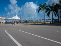 Miami Beach Road Along the Coastal Pier