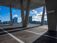 Urban Cityscape of Miami Beach with Clouds