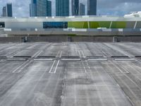 Miami City: Asphalt Road under Clear Skies and Clouds