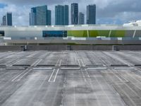 Miami City: Asphalt Road under Clear Skies and Clouds