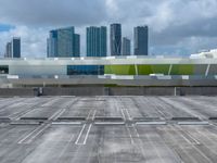 Miami City: Asphalt Road under Clear Skies and Clouds