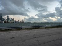 Miami City Skyline and Coastal Road 001