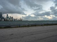 Miami City Skyline and Coastal Road 002