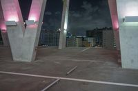 Miami Cityscape at Night: Illuminated by Artificial Light
