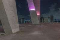 Miami Cityscape at Night: Illuminated by Artificial Light
