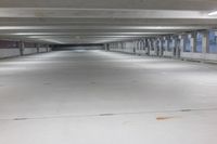Miami Night Cityscape: Parking Garage Illuminated with Artificial Light