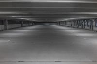 Miami Night Cityscape: Parking Garage Illuminated with Artificial Light