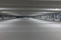 Miami Night Cityscape: Parking Garage Illuminated with Artificial Light