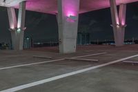 Night Cityscape of Miami: Pink Neon Lights HDRi Maps and Backplates