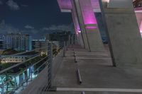 Miami Night Cityscape: A Glimpse of the Skyscrapers