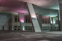 Miami Night with Modern Architecture and Neon Lights 002