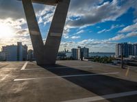 Miami Skyline: Hard Shadows and Sunny Skies