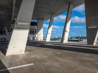 Miami Skyline at Parking Lot, Miami Beach