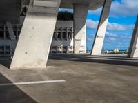 Miami Skyline at Parking Lot, Miami Beach