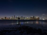 Miami Skyline Reflection over Water