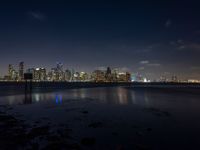 Miami Skyline Reflection over Water