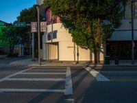 Miami's Urban Design: A Road Crossing at Dawn