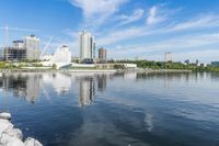 Milwaukee Cityscape: Reflections on Lake Michigan