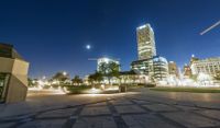 Milwaukee Cityscape at Night: Lights Illuminating the Urban Landscape