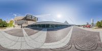 a picture of the front side of an auditorium building in 3d, taken at the camera