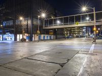 an empty street is lit up at night time for the city's night of lights