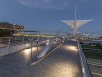 Milwaukee, Wisconsin Suspension Bridge at Dawn 003