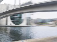 Modern Architecture in Berlin: Bridge over a Serene Lake