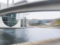 Modern Architecture in Berlin: Bridge over a Serene Lake