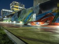 Modern Architecture in Berlin, Germany at Night