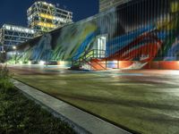 Modern Architecture in Berlin, Germany at Night