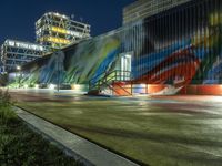 Modern Architecture in Berlin, Germany at Night