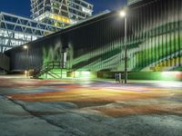 Night View of Modern Architecture in Berlin, Germany