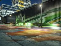 Night View of Modern Architecture in Berlin, Germany