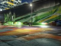 Night View of Modern Architecture in Berlin, Germany