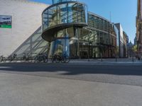 Modern Architecture in Berlin: Glass Wall and City Life