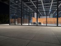 an empty building has glass walls to allow privacy from the outside world wide openness