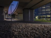 Night View of Modern Architecture in Berlin, Germany