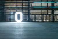 Modern Architecture Cityscape with Neon Lights