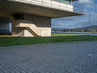 Modern Architecture Along Porto's Coastal Cobblestone