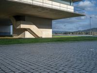 Modern Architecture Along Porto's Coastal Cobblestone