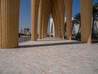 Modern Architecture in Egypt: Straight Road and Clear Sky