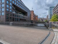 Modern Architecture in Hamburg: Bridge in Urban Setting