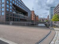 Modern Architecture in Hamburg: Bridge in Urban Setting