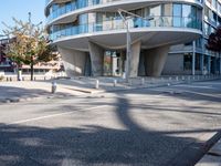 the building is designed like an open area in the city for walking and riding around